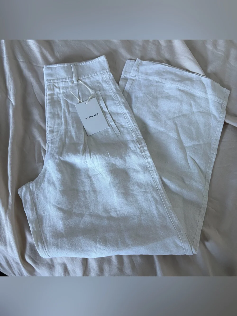 NWT Everlane Way High European Flax Linen Pants